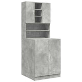 Washing Machine Cabinets 2 Pcs Concrete Grey Engineered Wood