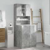 Washing Machine Cabinets 2 Pcs Concrete Grey Engineered Wood