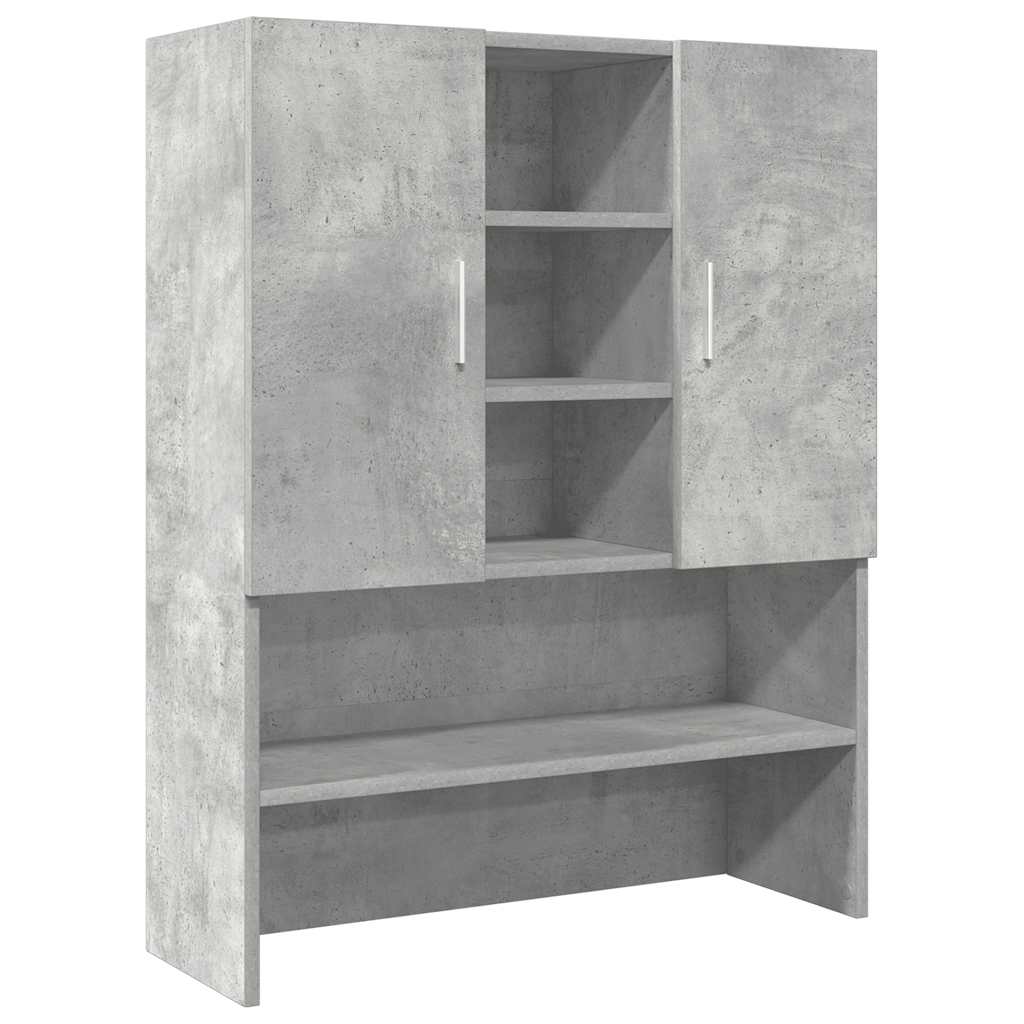 Washing Machine Cabinets 2 Pcs Concrete Grey Engineered Wood
