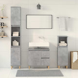 3 Piece Bathroom Furniture Set Engineered Wood