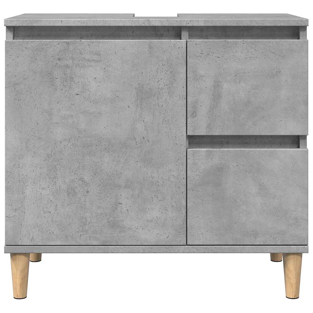 3 Piece Bathroom Furniture Set Engineered Wood