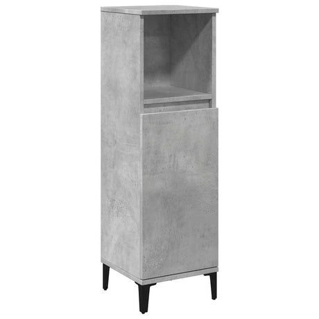 3 Piece Bathroom Furniture Set Concrete Grey Engineered Wood