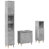 3 Piece Bathroom Furniture Set Engineered Wood