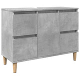 3 Piece Bathroom Furniture Set Engineered Wood