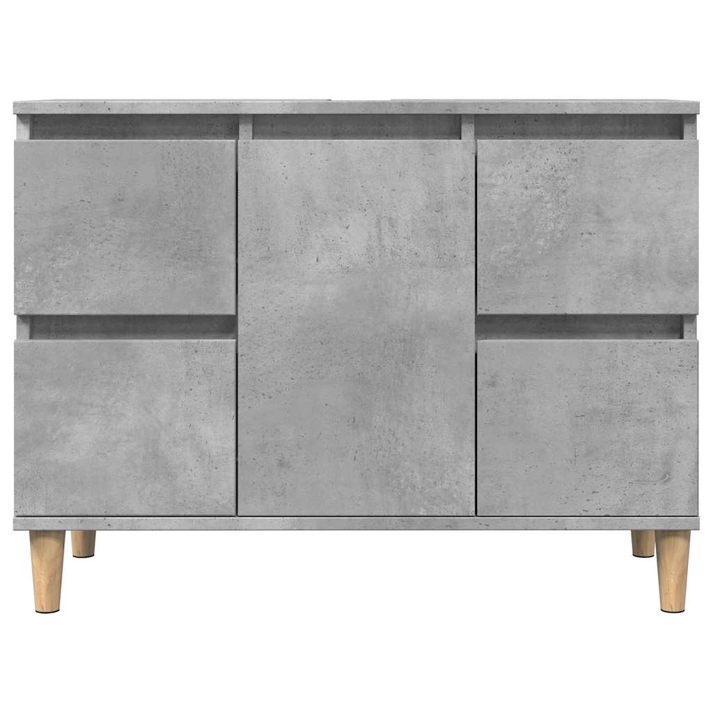 3 Piece Bathroom Furniture Set Engineered Wood