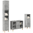 3 Piece Bathroom Furniture Set Engineered Wood