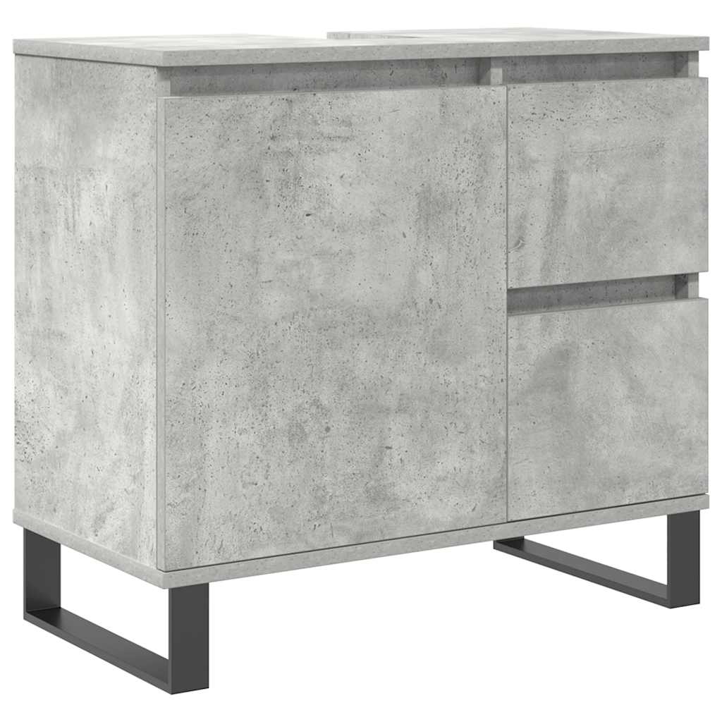 3 Piece Bathroom Furniture Set Engineered Wood