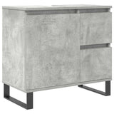 3 Piece Bathroom Furniture Set Engineered Wood