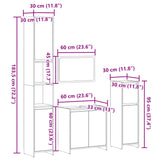 4 Piece Bathroom Furniture Set Engineered Wood