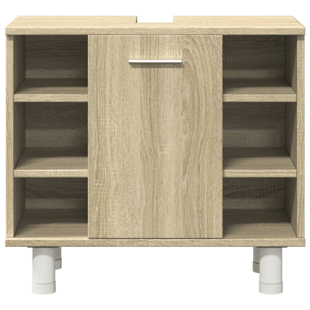 3 Piece Bathroom Furniture Set Engineered Wood