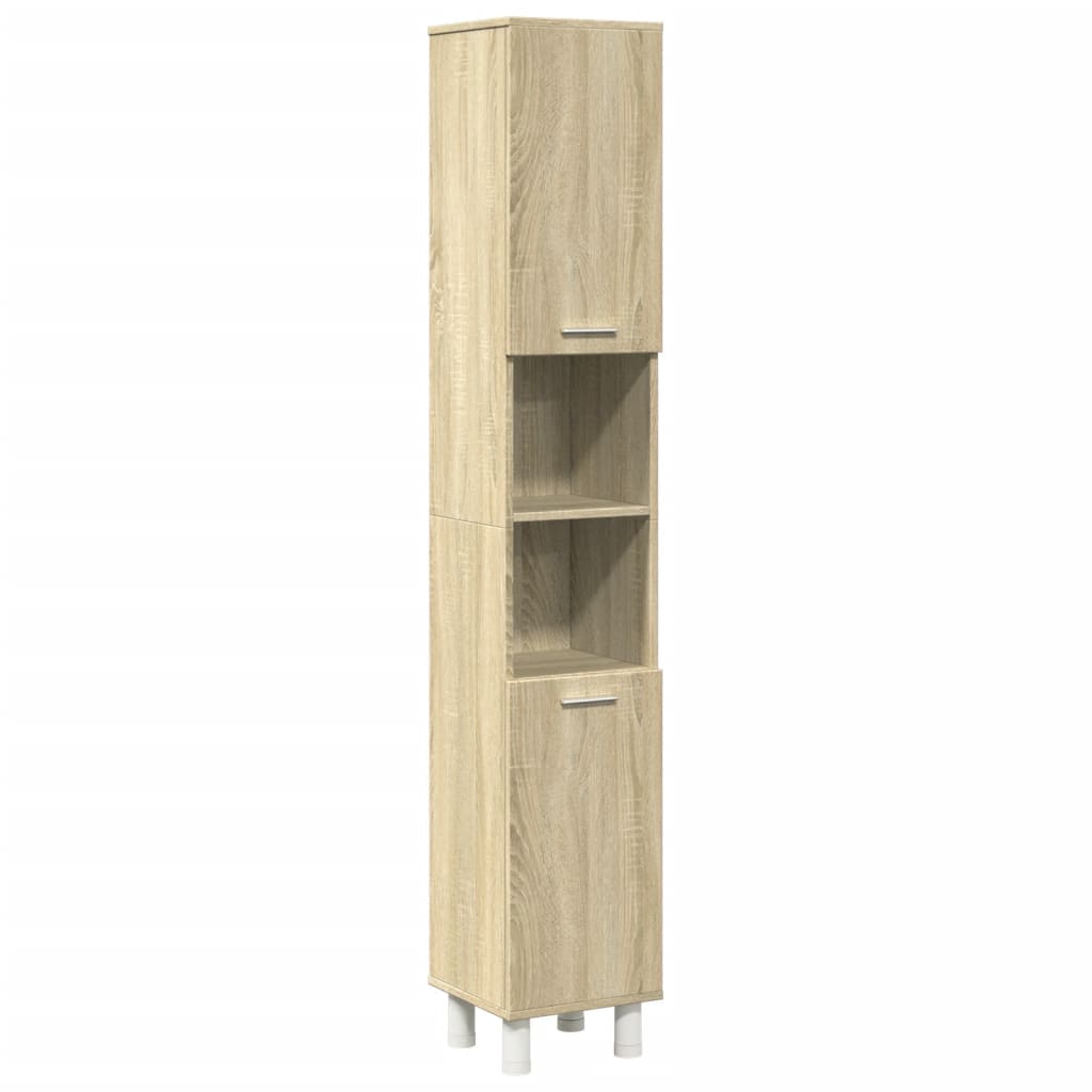 3 Piece Bathroom Furniture Set Engineered Wood