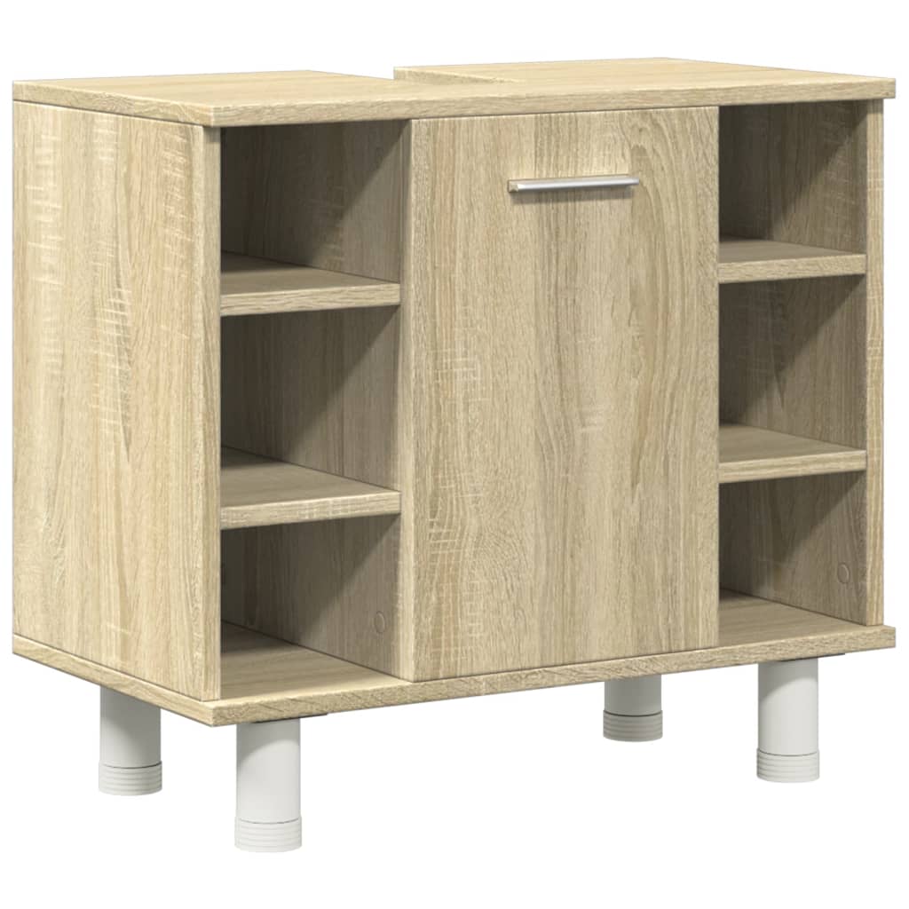 3 Piece Bathroom Furniture Set Engineered Wood