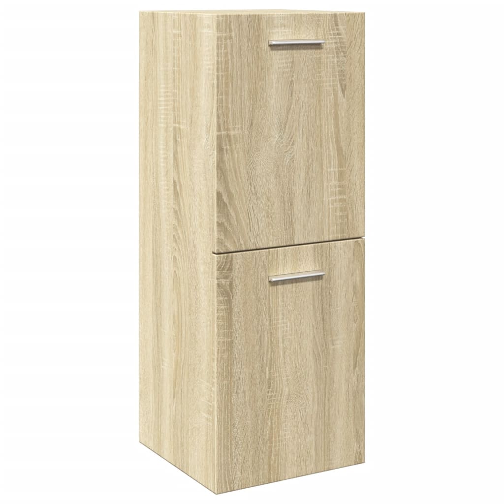 3 Piece Bathroom Furniture Set Engineered Wood