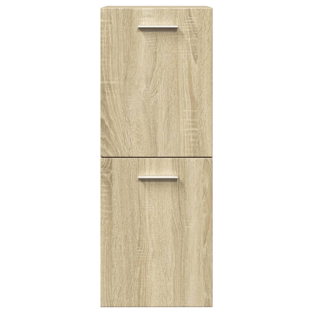 3 Piece Bathroom Furniture Set Engineered Wood