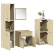 3 Piece Bathroom Furniture Set Engineered Wood