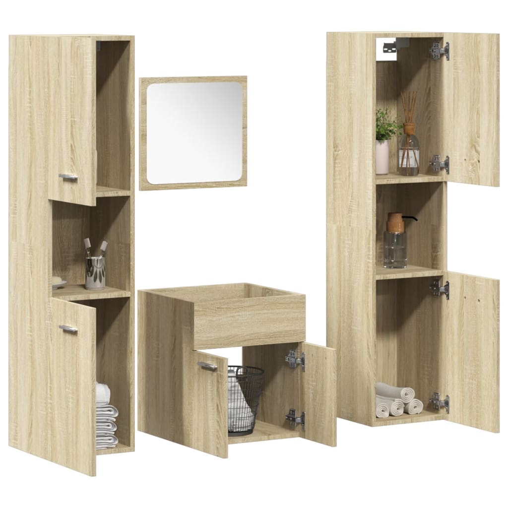 Bathroom Furniture Set Engineered Wood