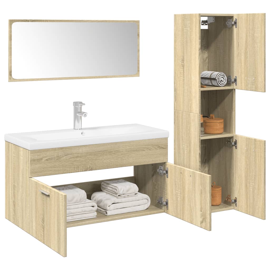 Bathroom Furniture Set Engineered Wood