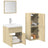 4 Piece Bathroom Furniture Set Engineered Wood