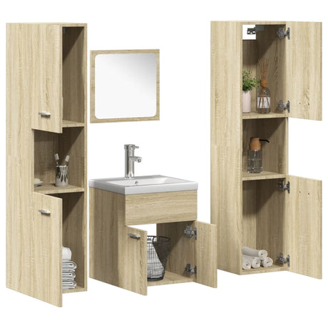 Bathroom Furniture Set Engineered Wood
