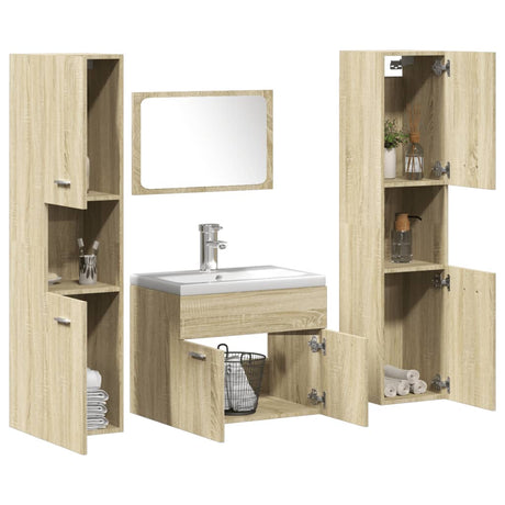 Bathroom Furniture Set Engineered Wood