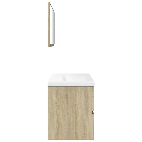 3 Piece Bathroom Furniture Set Engineered Wood