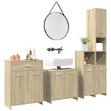 4 Piece Bathroom Furniture Set Engineered Wood