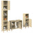 3 Piece Bathroom Furniture Set Engineered Wood