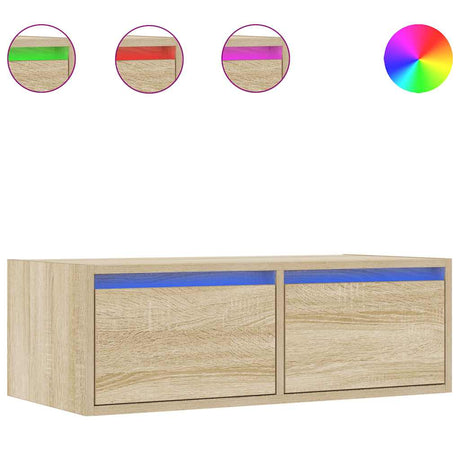 Tv Cabinet With Led Lights 75X35.5X25 Cm