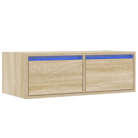Tv Cabinet With Led Lights 75X35.5X25 Cm