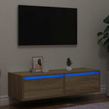 Tv Cabinet With Led Lights 75X35.5X25 Cm