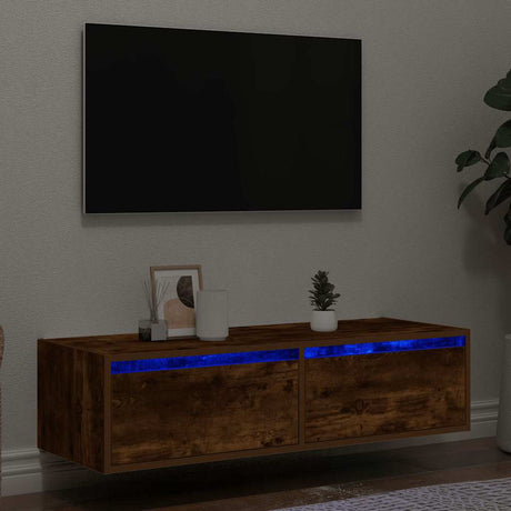 Tv Cabinet With Led Lights 75X35.5X25 Cm
