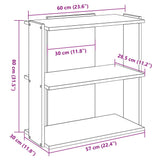 Bookcase 3-Tier Engineered Wood
