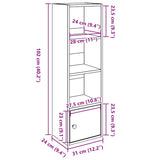 Bookcase 31X24X Engineered Wood