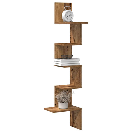Wall Corner Shelf Engineered Wood
