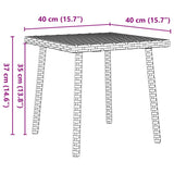Garden Coffee Table Rectangular Poly Rattan