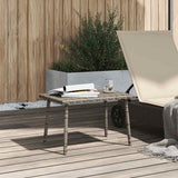 Garden Coffee Table Rectangular Grey 60x40x37 cm Poly Rattan