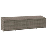 Garden Storage Box Grey 220x50x58 cm Poly Rattan
