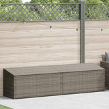 Garden Storage Box Grey 220x50x58 cm Poly Rattan