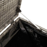 Garden Storage Box Grey 220x50x58 cm Poly Rattan