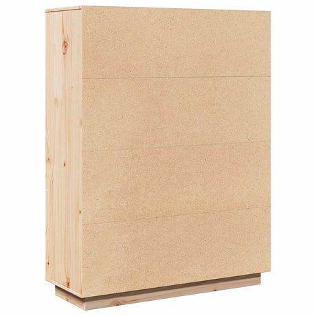 Highboard 89X34X116.5 Cm Solid Wood Pine