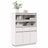 Highboard 89X34X116.5 Cm Solid Wood Pine