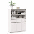 Highboard 89X34X116.5 Cm Solid Wood Pine