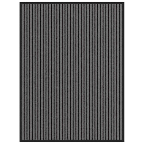 Doormat Stripe Black And Grey