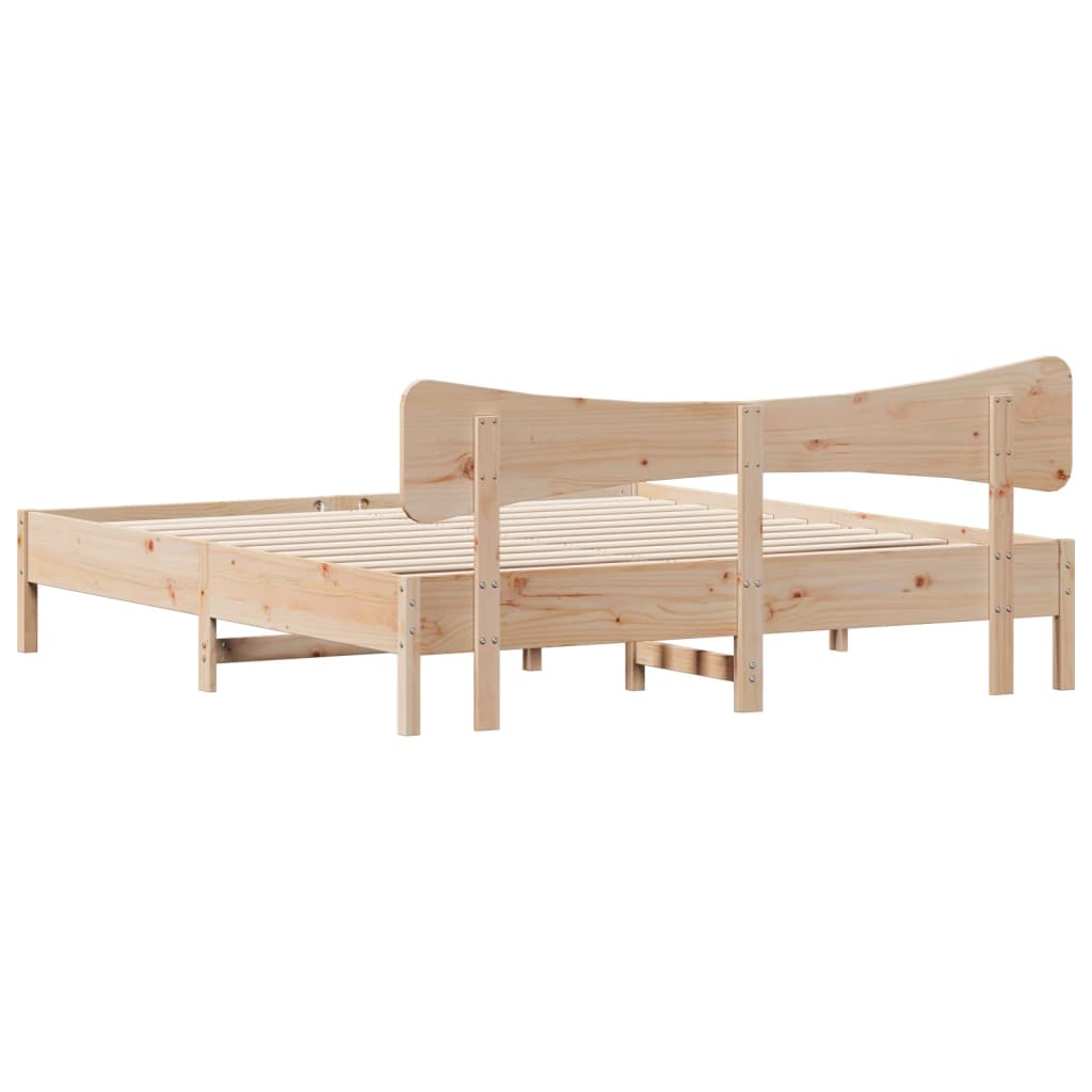 Bed Frame Without Mattress Solid Wood Pine