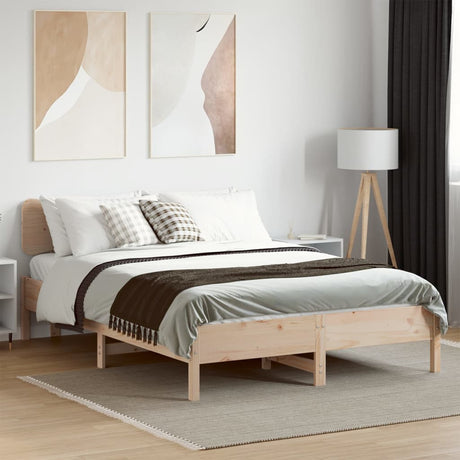 Bed Frame Without Mattress Solid Wood Pine
