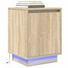 Bedside Cabinets With Led Lights 2 Pcs 38X34X50 Cm