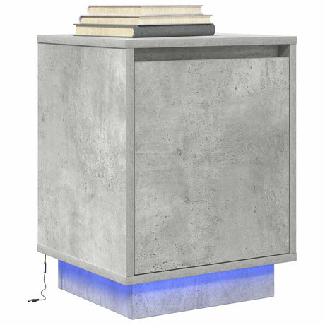 Bedside Cabinets With Led Lights 2 Pcs 38X34X50 Cm