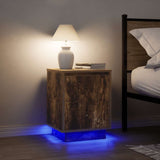 Bedside Cabinets With Led Lights 2 Pcs 38X34X50 Cm