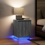 Bedside Cabinets With Led Lights 2 Pcs 38X34X50 Cm
