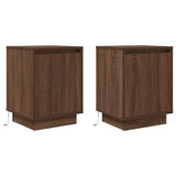 Bedside Cabinets With Led Lights 2 Pcs 38X34X50 Cm